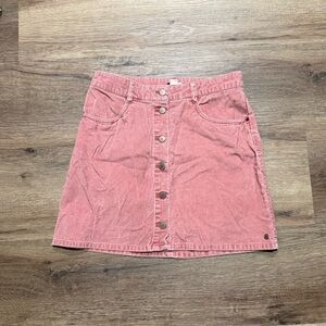 Roxy Pink Corduroy Skirt